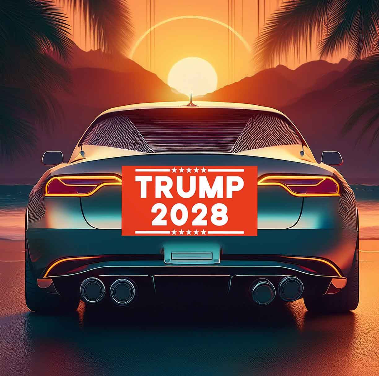 Official Trump 2028 Bumper Sticker