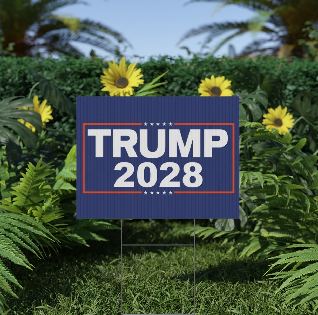 Re-Elect Trump 2028 Yard Sign