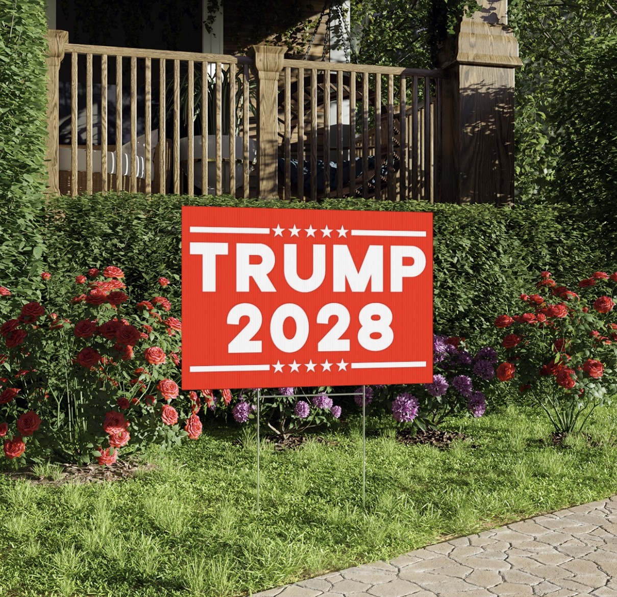 Trump 2028 Yard Sign