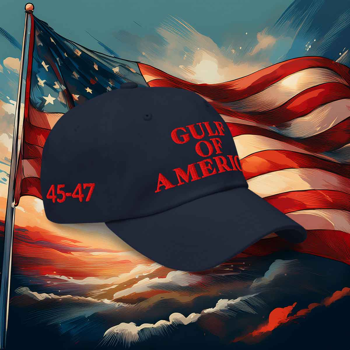 45-47 Gulf of America Navy Hat