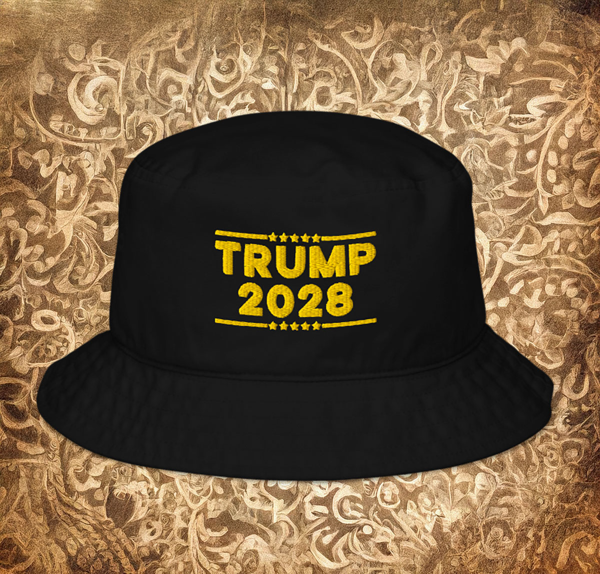 TRUMP 2028 Gold Bucket Hat