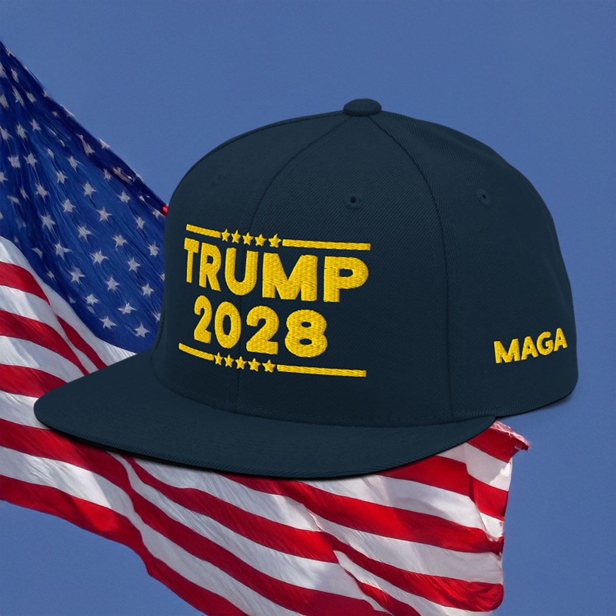 TRUMP 2028 Gold Snapback