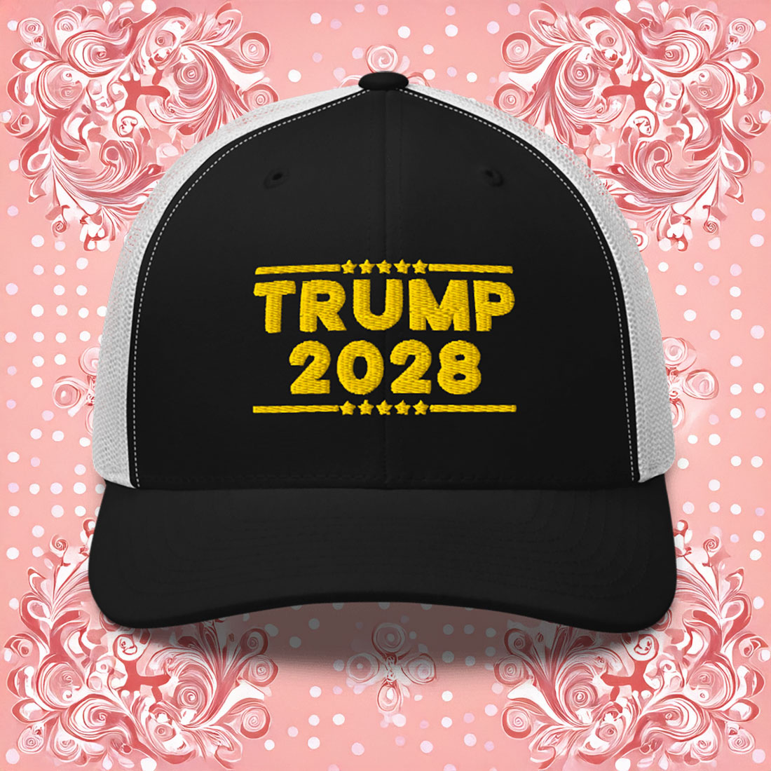 TRUMP 2028 Gold Trucker Hat