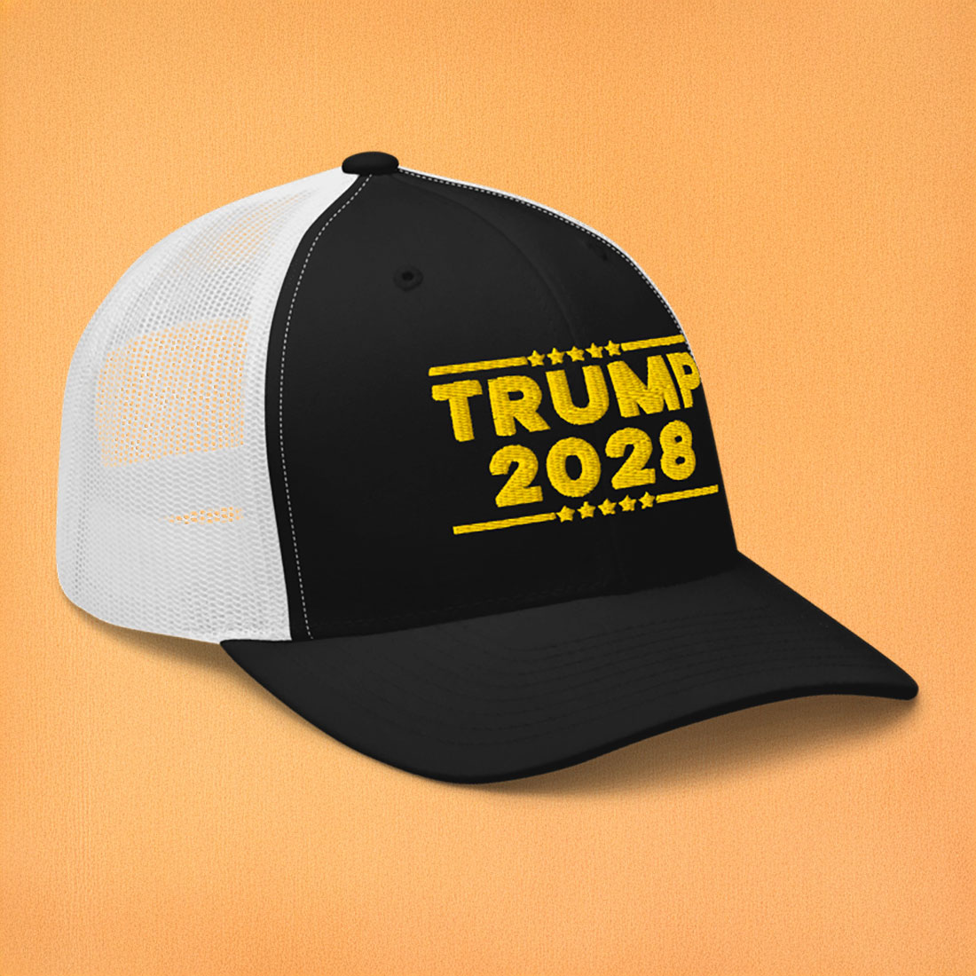 TRUMP 2028 Gold Trucker Hat