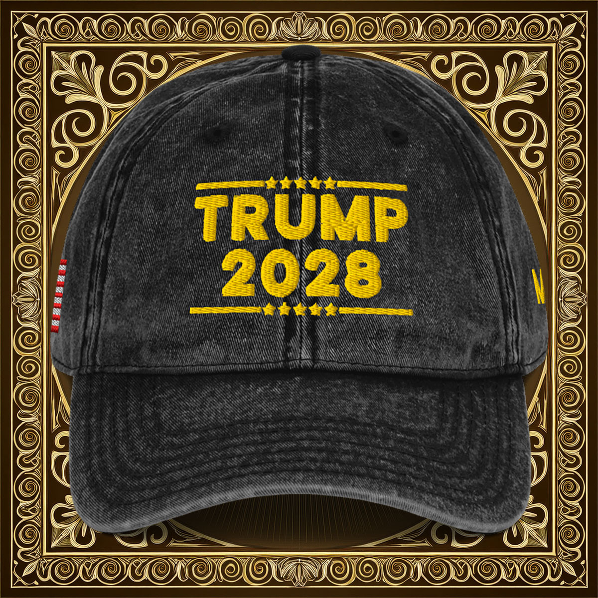 TRUMP 2028 Gold Vintage Cap