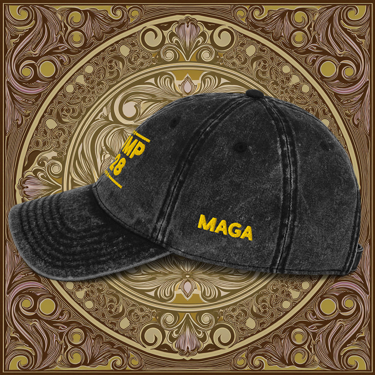 TRUMP 2028 Gold Vintage Cap